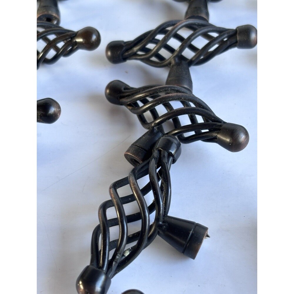 LOT OF 53 Spiral Bird Cage Metal Cabinet Door/Drawer Pulls Handles Knobs - Picture 6 of 13